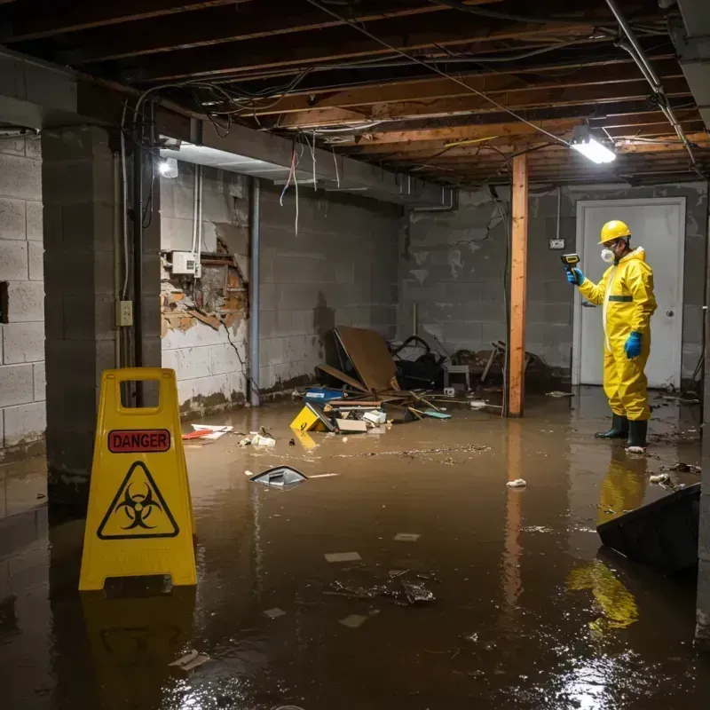 Flooded Basement Electrical Hazard in Woodlawn Beach, FL Property